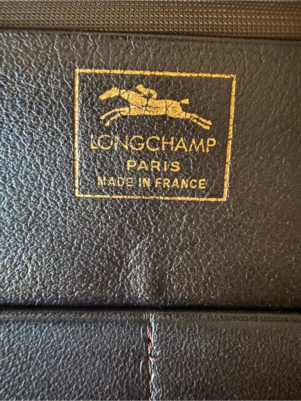 Vintage Longchamp Brown and Gold Monogram Satchel Bag with Long Wallet-GUC!! - Picture 11 of 15